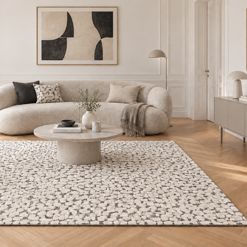 AFK Living vloerkleed Opus - reliëfeffect - grijs - 200 x 290 cm