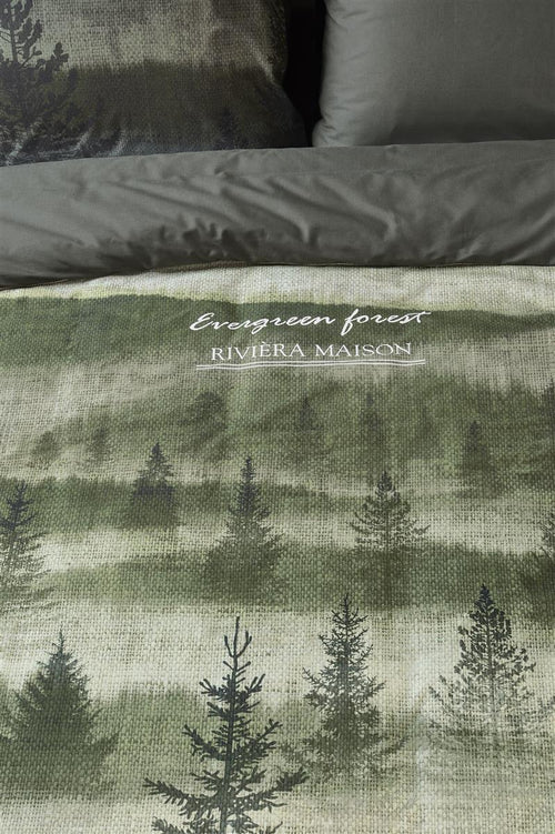 Riviera Maison dekbedovertrek Evergreen - 140x200/220 cm - groen - vtwonen shop