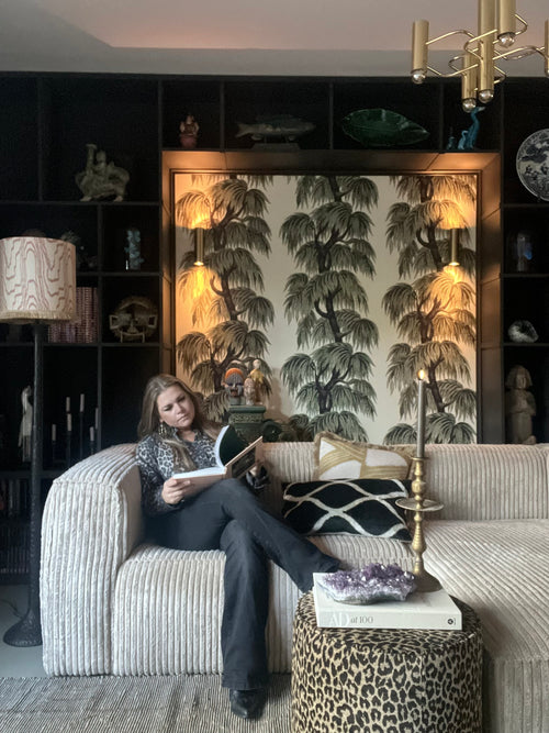 WOOOD fauteuil Bean - Grove Ribstof - Terrazzo - 74x146x98 - vtwonen shop