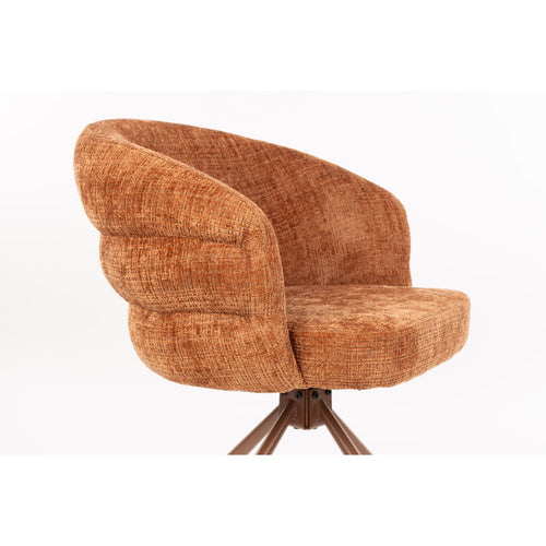Housecraft Living Marjolein Eetkamerstoelen Armleuning Oranje - Set van 2