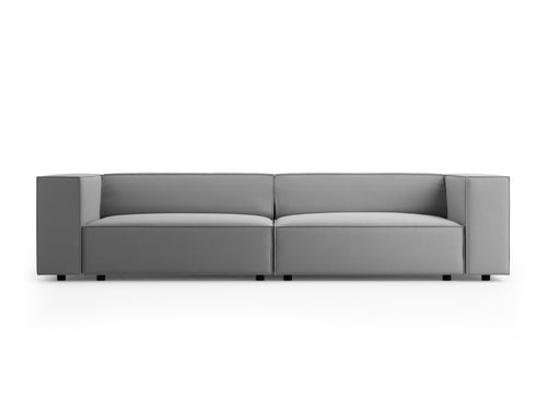Cosmopolitan Design Bank Arendal 4-zits, flueel, lichtgrijs - 102x244x70cm