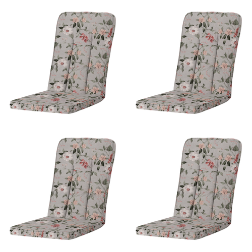 Madison tuintstoelkussen hoge rug Julliete - multikleur - 110x48x6cm - set van 4
