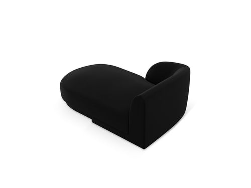 Micadoni linker meridiaan Miley flueel, zwart - 156x90x70cm