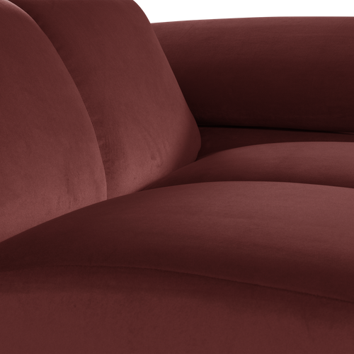 WOOOD 1-zits bank arm rechts Mojo - Velvet - Kastanjebruin - 74x124x97