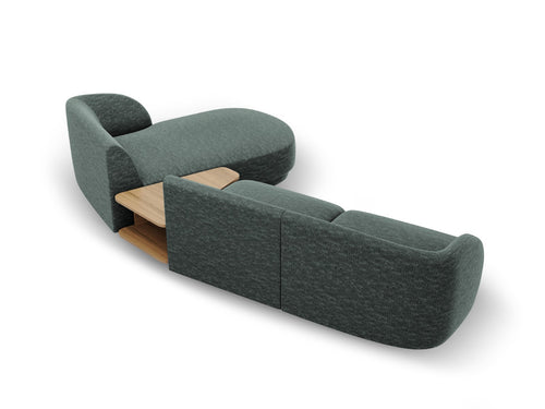 Micadoni Rechte modulaire bank Miley 3-zits, chenille, olie - 178x303x70cm