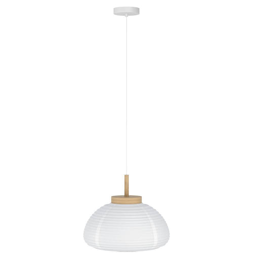 EGLO hanglamp Summerhill - e27 - staal;hout;papier - wit;bruin - vtwonen shop