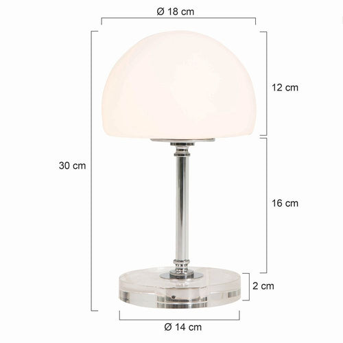Steinhauer tafellamp ancilla - 1 lichts - 18x 30 cm - chroom