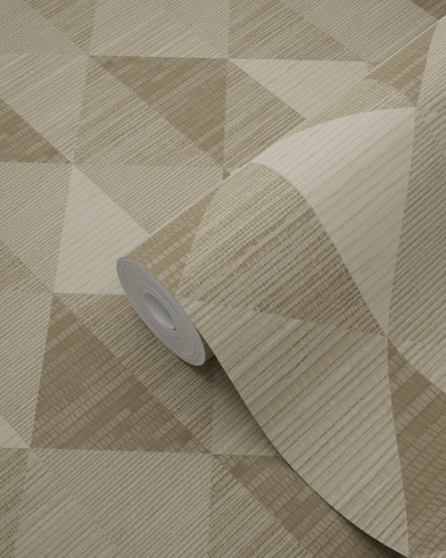 Origin Wallcoverings behang grasweefsel in grafisch 3D motief beige - 50 x 900 cm - 347884 - vtwonen shop