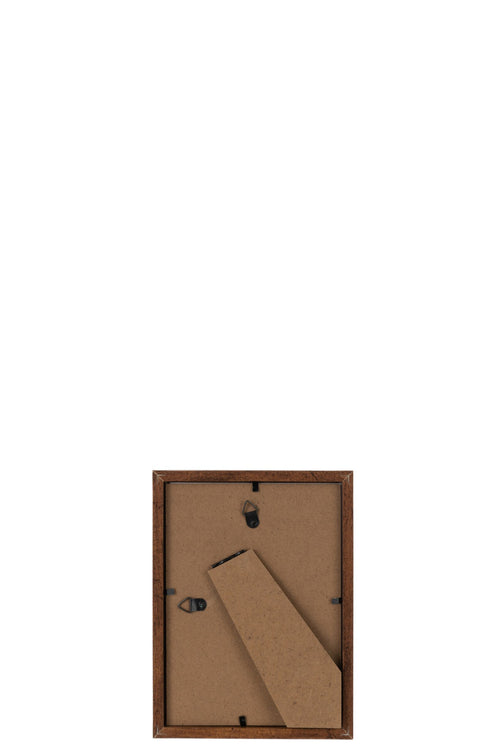 J-Line fotolijst Basic - hout - donkerbruin - small - 2 stuks