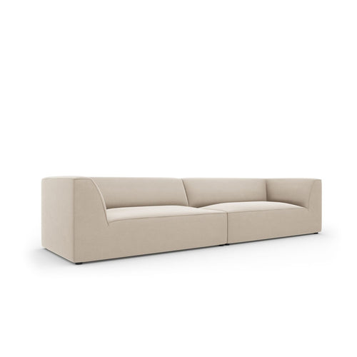 Cosmopolitan Design - Bank Siena 4-zits, flueel beige - 93x302x69cm