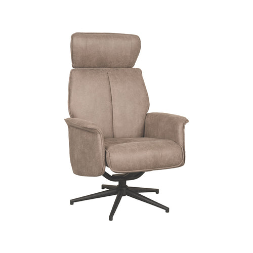 LABEL51 Relaxfauteuil Verdal - Taupe - Draaibaar