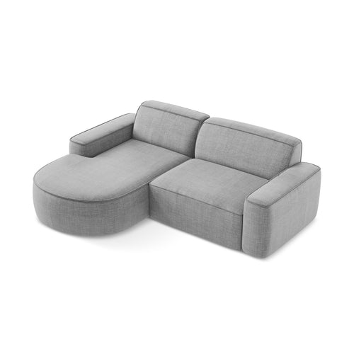 LaMiaSofa hoekbank links Melissa - textuurstof - lichtgrijs - 224x166x70