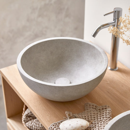Tikamoon Ronde waskom in grijs beton ∅ 36 cm - Grijs