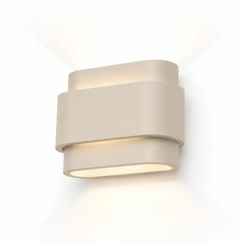 Artdelight wandlamp Metz - 2 lichts - 9  x 16   cm - beige