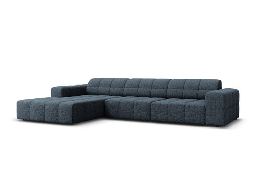 Cosmopolitan Design linker hoekbank Chicago 4-zits, chenille koningsblauw - 167x294x78cm