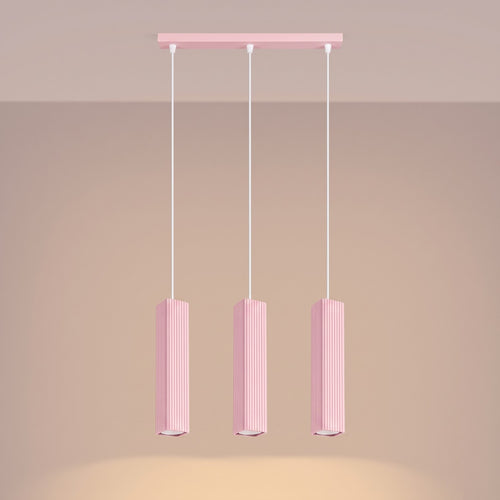 Sollux Lighting Hanglamp RAYO 3L roze - 45x6x98cm