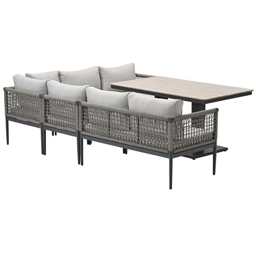 Garden Impressions lounge dining set Burela - Brugge - taupe - rechts - 5-delig