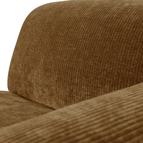WOOOD chaise longue bank rechts Mojo Base - Rib - Honinggeel - 74x112x162