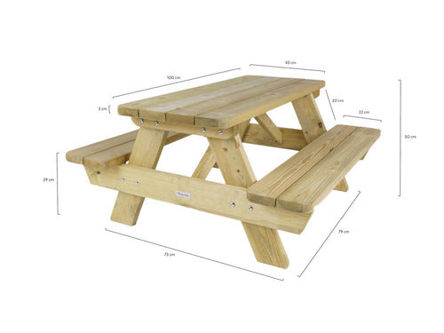 MaximaVida houten kinderpicknicktafel Tallinn 100 cm - vtwonen shop