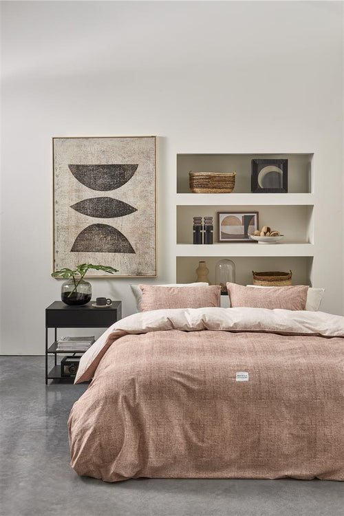 Rivièra Maison - Coughton Court dekbedovertrek - Tweepersoons - 200x200/220 cm - Perzik