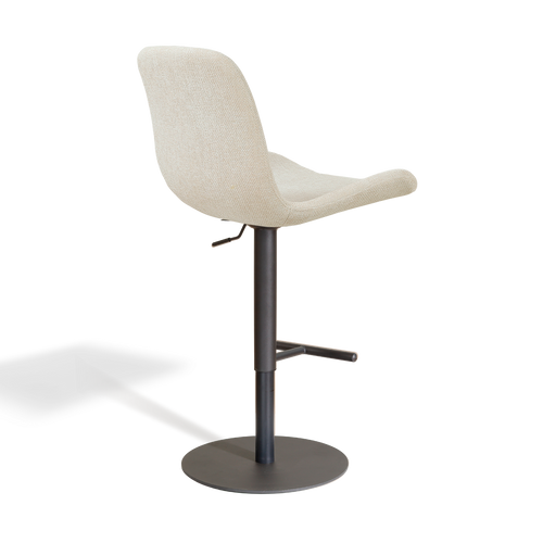 Nolon Niva-Fé tulp barkruk cottonbeige - verstelbaar - zwarte poten