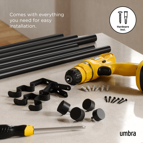 Umbra Cappa uitschuifbare dubbele gordijnroede - vtwonen shop