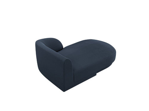 Micadoni - Rechter chaise longue "Miley" 2 zitplaatsen, boucle donkerblauw - 156x90x70cm