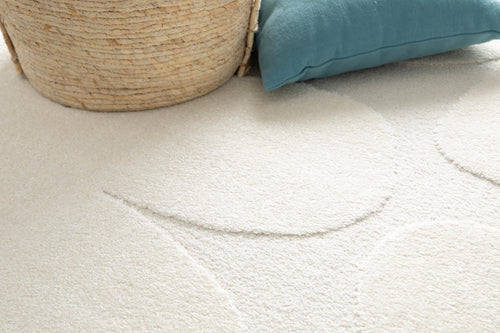 AFK Living vloerkleed Blossom - reliëfeffect - wit - 120x170 cm