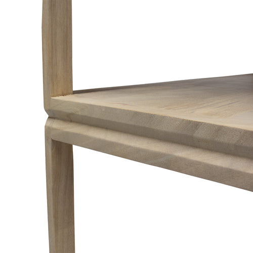 Giga Meubel Boekenkast Noëlle - Mangohout - Naturel - 80x40x200cm