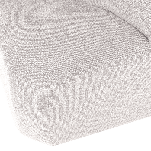 WOOOD eetbank hoek met rugleuning Mojo Base - Bouclé - Ecru - 83x80x80