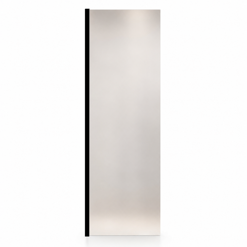 Badplaats Douchewand Florida 40 x 200 cm – Zwart – Inloopdouche 8 mm met Melkglas