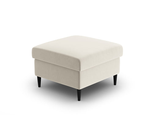 Cosmopolitan Design Poef Kyoto flueel lichtbeige - 70x70x45cm