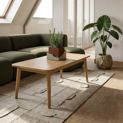 Furnhouse salontafel Nyborg - Natuurlijk eikenhout - 70x125x52