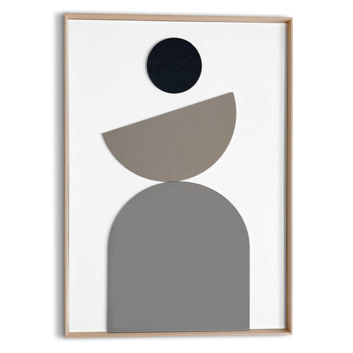 Reinders Abstract Balance schilderij 3d art -  beige - woonkamer - 70x50cm