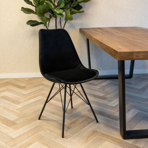 Kick kuipstoel Velvet - Zwart - vtwonen shop