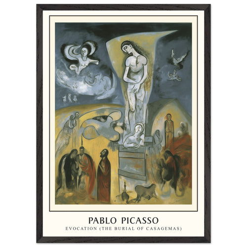 Artfulprints Poster met Lijst Pablo Picasso - Evocation   - 50x70 cm - Meerkleurig