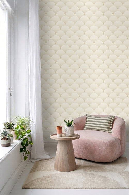 ESTAhome behang art deco motief zand beige - 50 x 900 cm - 139464