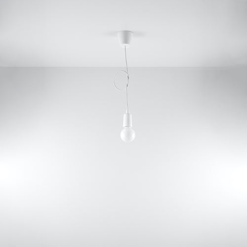 Sollux Lighting Hanglamp DIEGO 1 wit - 9x9x90cm