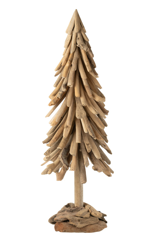 J-Line decoratie Kerstboom op voet - hout - naturel - extra large - vtwonen shop
