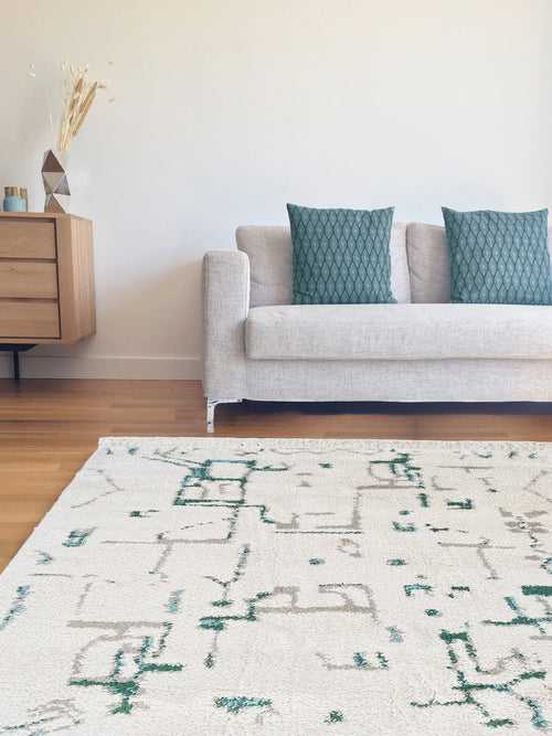 AFK Living vloerkleed Volubilis - rand - blauw - 120 x 170 cm - vtwonen shop