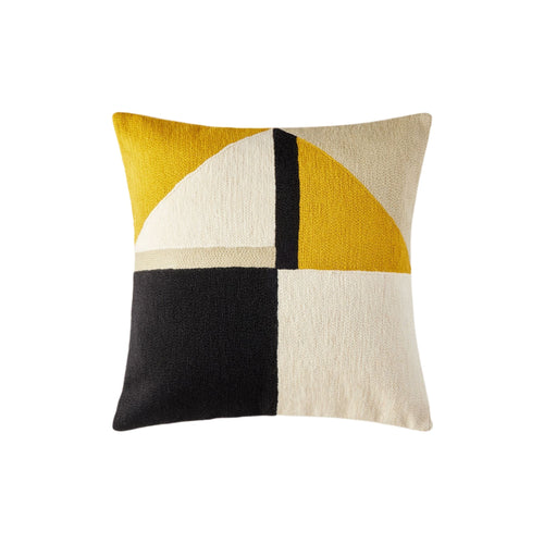 Madura Kussenovertrek Triago oker en zwart 40x40 cm