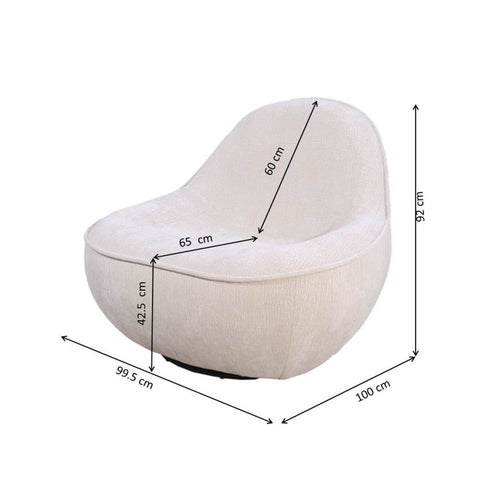 Kare Design Draaifauteuil Ovo geel