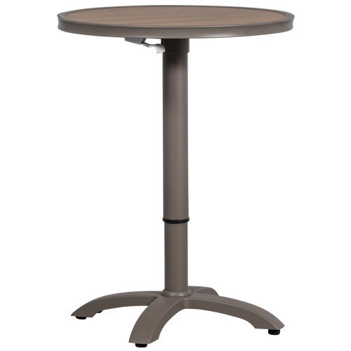 WOOOD tuin bartafel Jeppe hoogte verstelbaar - Aluminium - Bruin/Grijs - vtwonen shop