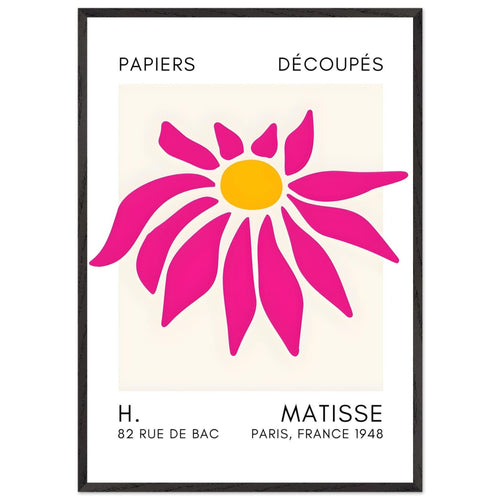 Artfulprints Poster met Lijst Matisse – Deep sea dance pink   - 70x100 cm - Roze