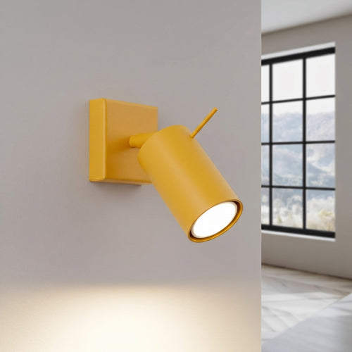 Sollux Lighting Wandlamp RING geel - 8x16x8cm
