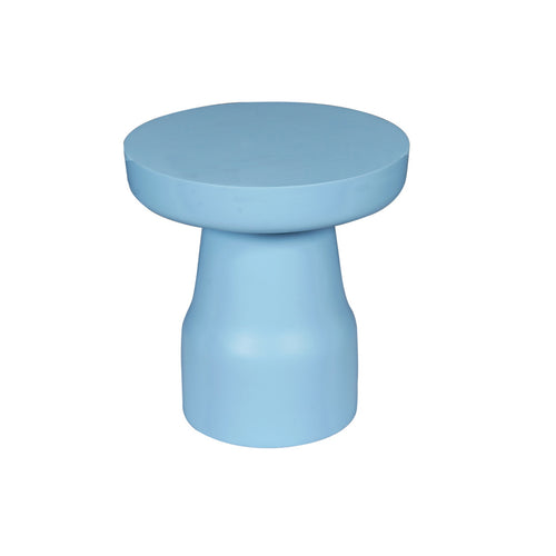 StarFurn Bijzettafel Drum - Rond Blauw Hout - 40x40x42cm