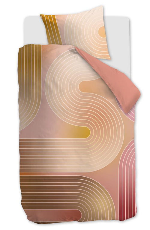 Beddinghouse Dutch Design dekbedovertrek Curves - 140x200/220 cm - koraalrood - vtwonen shop