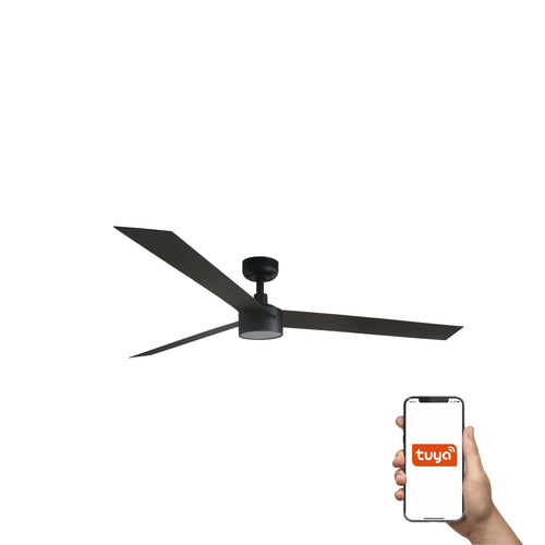 Faro Cruiser Cruiser 160cm Smart LED Plafondventilator Mat Zwart CCT