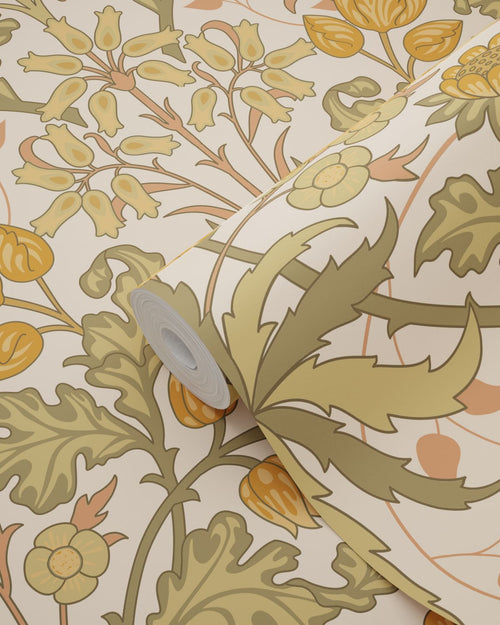 ESTAhome behang vintage bloemen in art nouveau stijl oranje 50 x 900 cm 131175