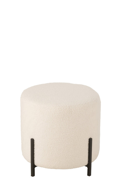 J-Line kruk Schaap - stof/schuim - wit